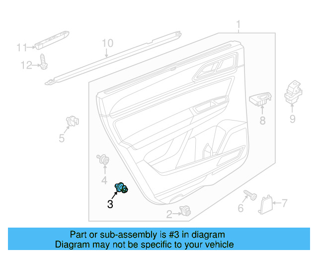 Door Trim Panel Retainer Clip 5G0-868-563 - View 58