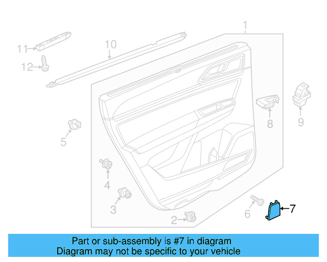 Door Trim Panel Cover 3CN-867-197-B-82V - View 5