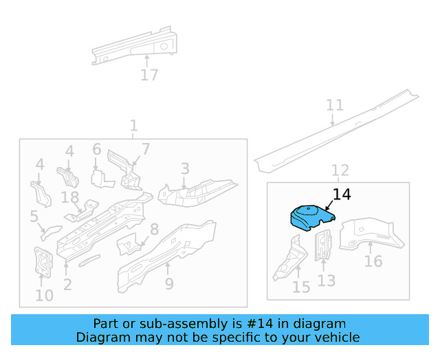 Strut Support 3QF-809-121 - View 3