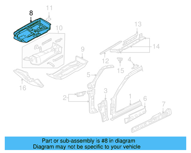 Floor Pan 1J0-803-206 - View 18