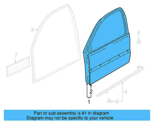 Door Shell 1J4-831-056-H - View 6