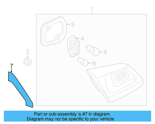 Side Trim 7P6-945-312-9B9 - View 2