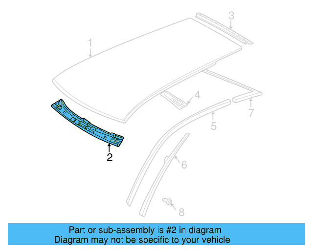Windshield Header 1K5-817-123-C - View 9