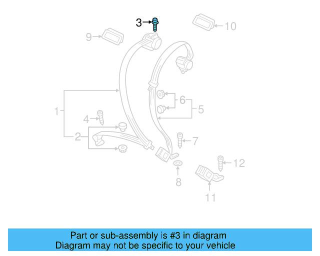 Outer Belt Assembly Upper Bolt N-989-260-01 - View 53