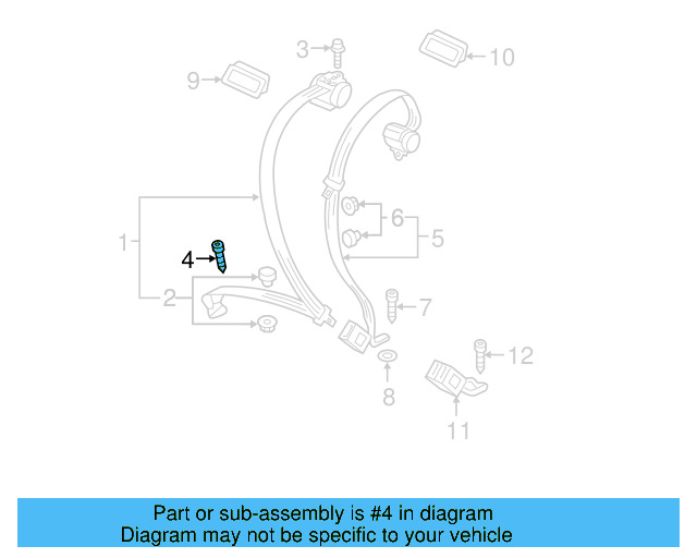 Outer Belt Assembly Upper Bolt N-989-260-01 - View 52