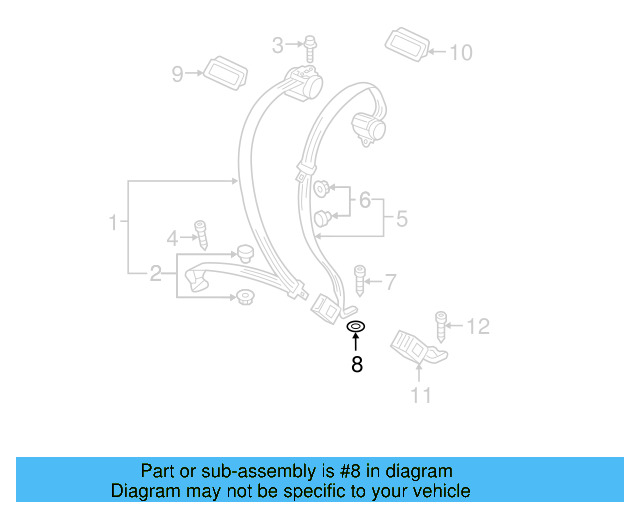 Center Seat Belt Seal 803-019-813 - View 8