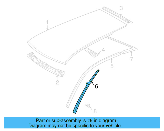 Drip Rail Cover 1J0-854-734-C - View 7