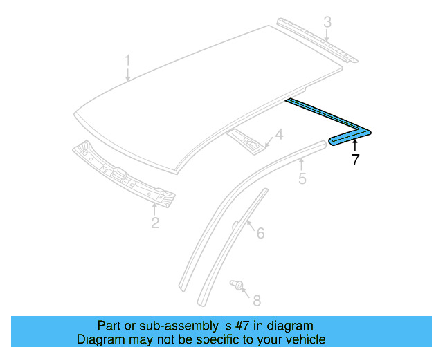 Drip Rail Cover 1J5-853-710-C-B41 - View 7
