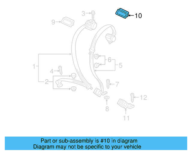 Seat Belt Guide 5C6-857-360-A - View 2