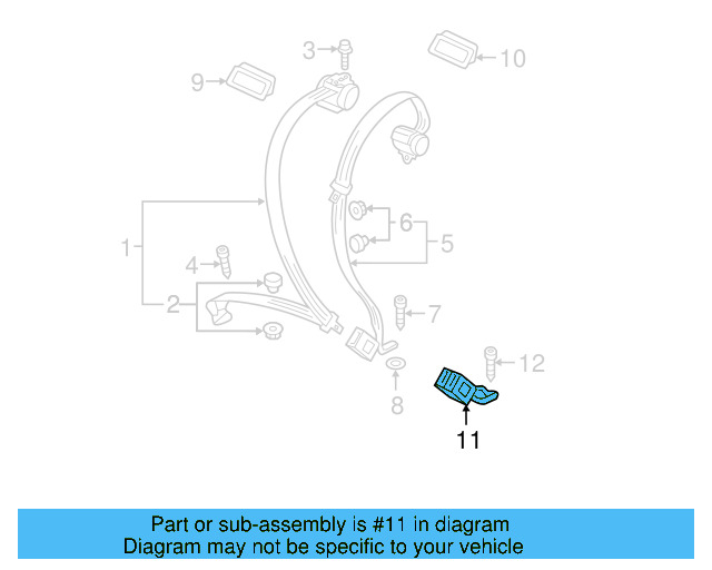 Seat Belt Receptacle 1K0-857-739-M-QVZ - View 16