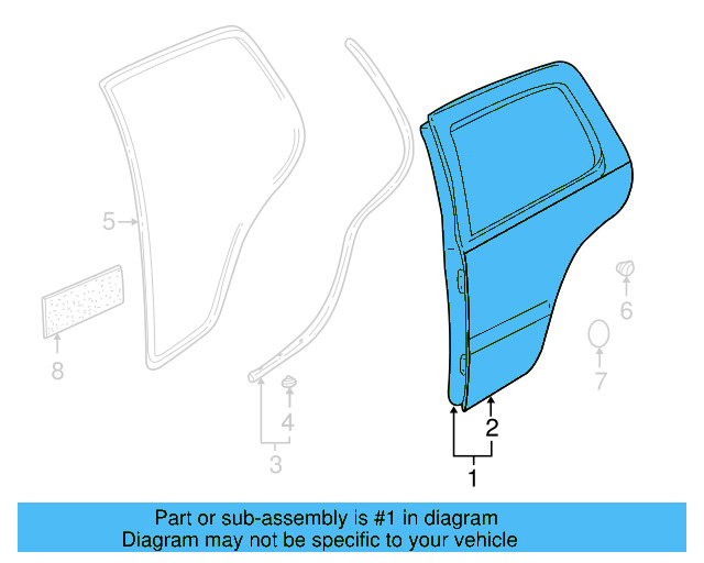 Door Frame Assembly 1K5-833-301-Q - View 9