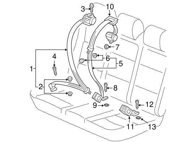 Seat Belt Guide 3C0-857-781-B-95T - View 8