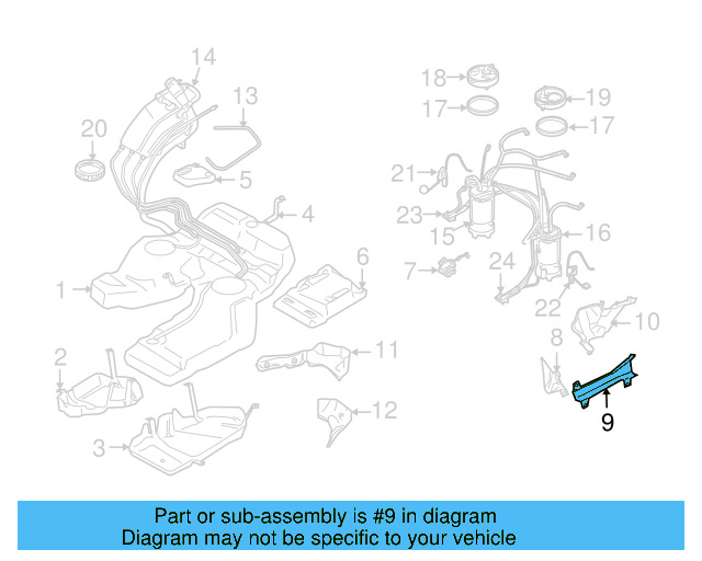 Fuel Tank Shield 7L0-201-546-A - View 3