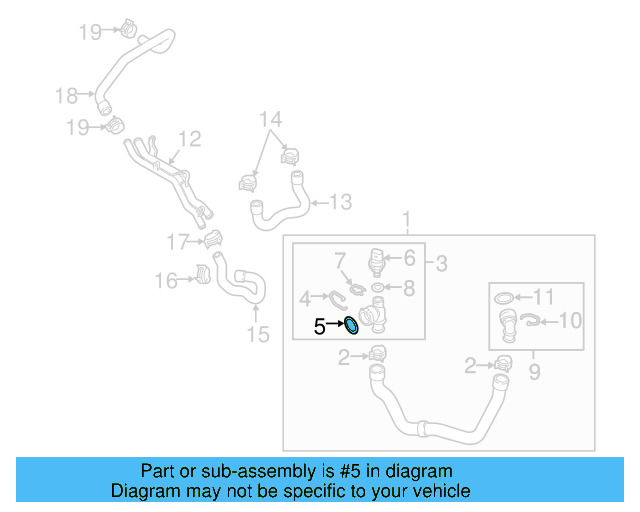 Water Hose Assembly Upper Seal N-907-653-01 - View 49