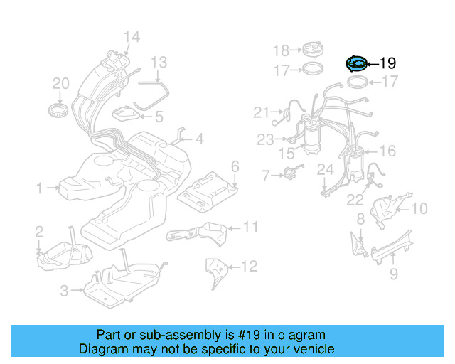 Fuel Pump Assembly Flange 7L6-919-679-B - View 3