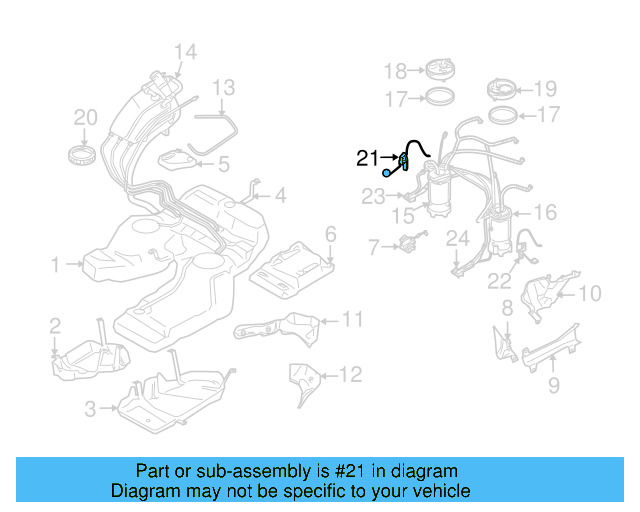 Fuel Gauge Sending Unit 7L6-919-673-G - View 2