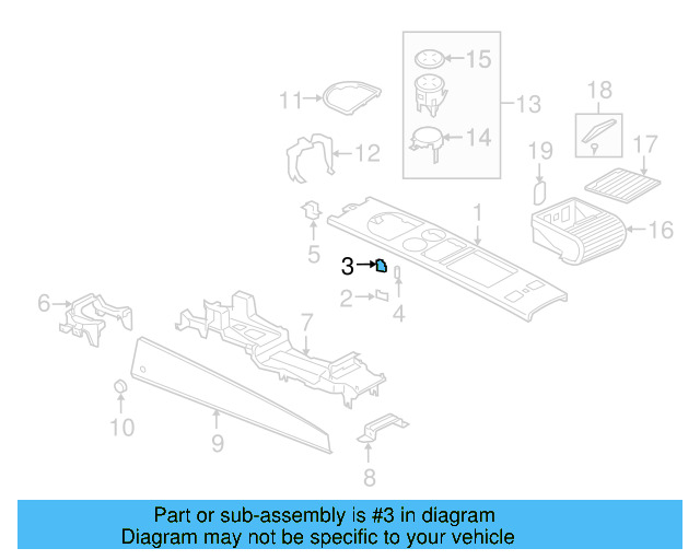 Finish Plate Stop 3D0-857-283 - View 3