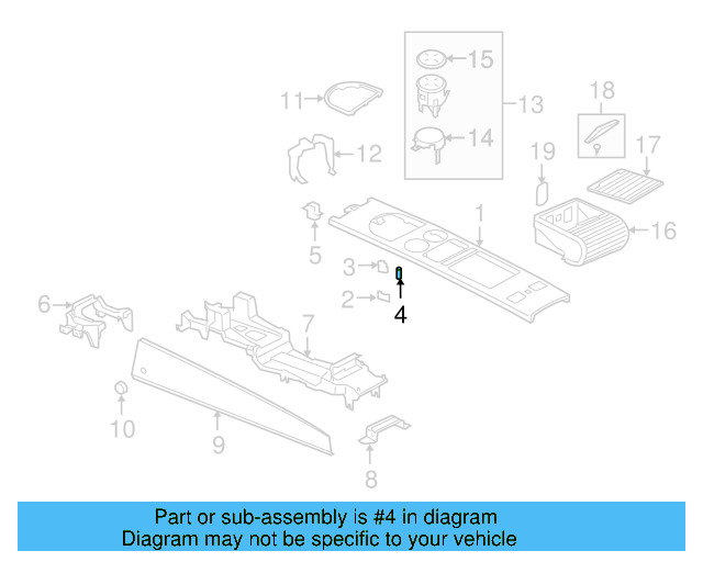 Finish Plate Clip 3D0-857-959 - View 6