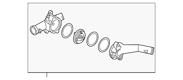 Engine Coolant Thermostat Housing 07K-121-121-B