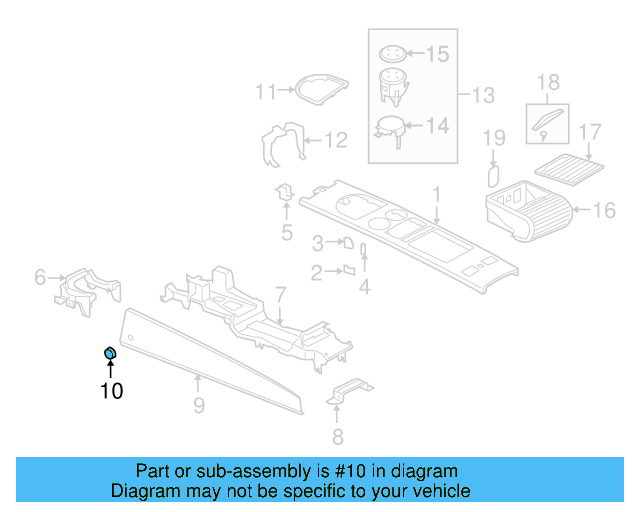 Side Trim Panel Cap 3D0-863-276-75R - View 3