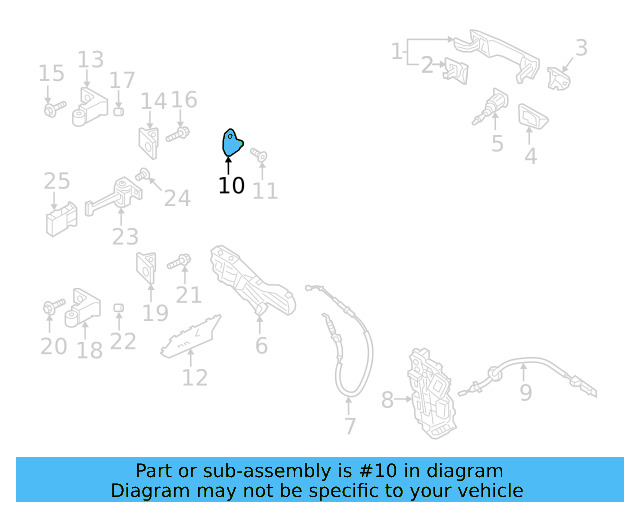 Door Lock Striker Plate 3C0-837-767-A - View 13