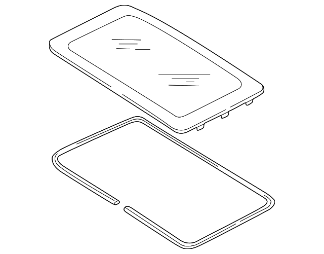 Sunroof Glass 8D0-877-071-A