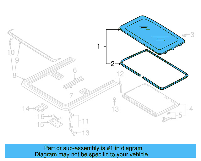 Sunroof Glass 8D0-877-071-C - View 14