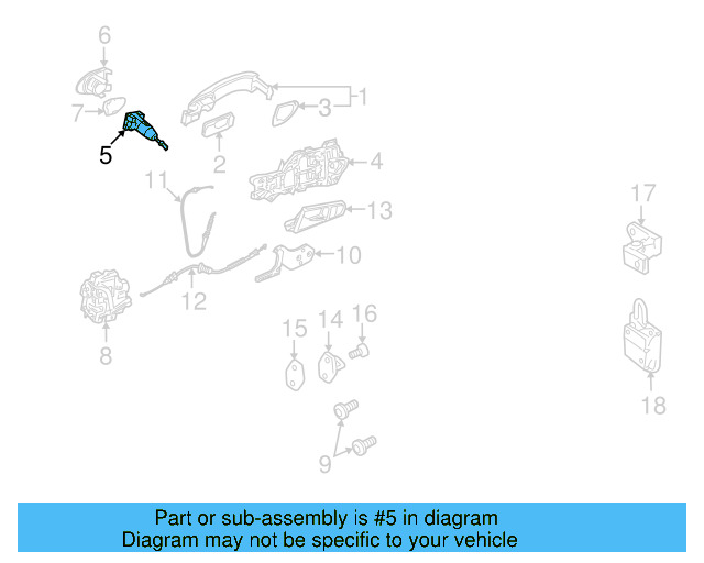Lock Cylinder 107-837-167-MG - View 3
