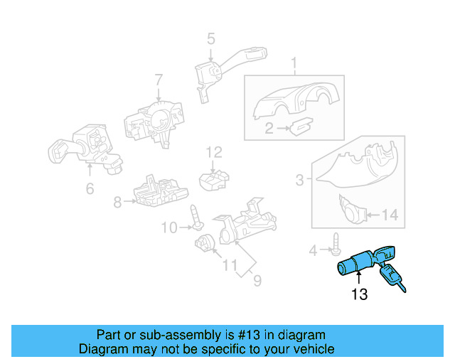 Ignition Lock Cylinder 107-905-855-CF - View 23