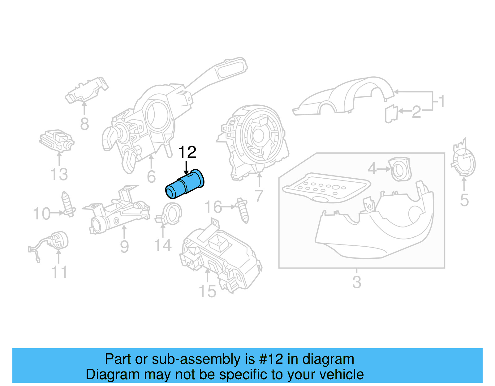 Ignition Lock Cylinder 107-905-855-CF - View 27