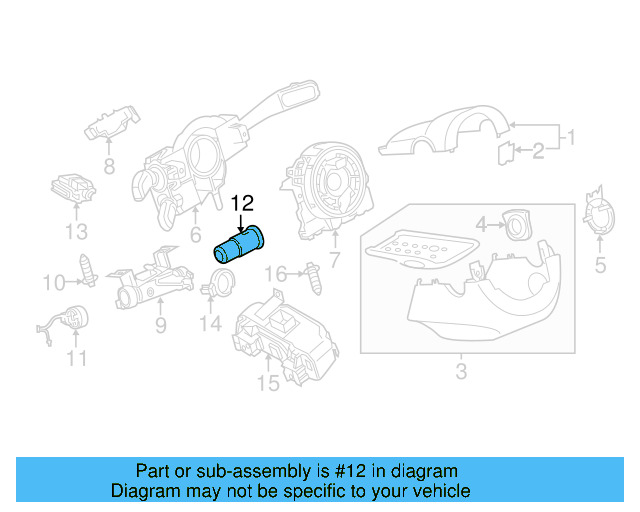Ignition Lock Cylinder 107-905-855-CF - View 67