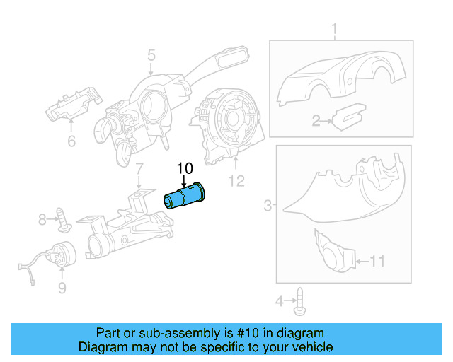 Ignition Lock Cylinder 107-905-855-CF - View 75