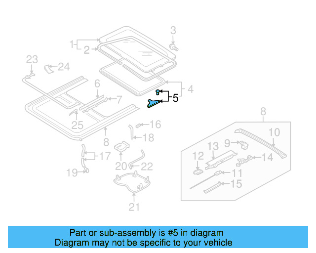 Sunshade Guide 8D5-877-165-A - View 5