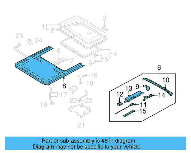 Sunroof Frame 8D9-877-049-D - View 4