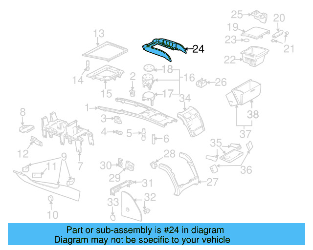 Armrest Bezel 3D0-857-153-B-5B2 - View 3