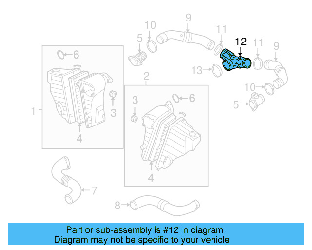 Intake Duct 7L6-129-627 - View 6