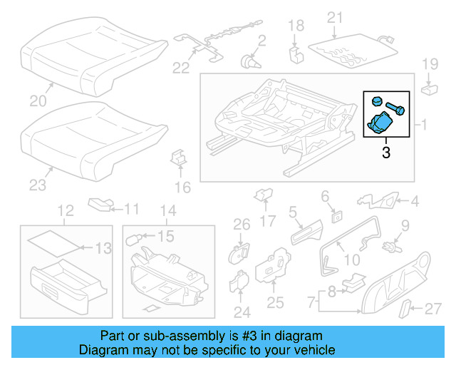 Height Adjuster 8K0-881-053 - View 23