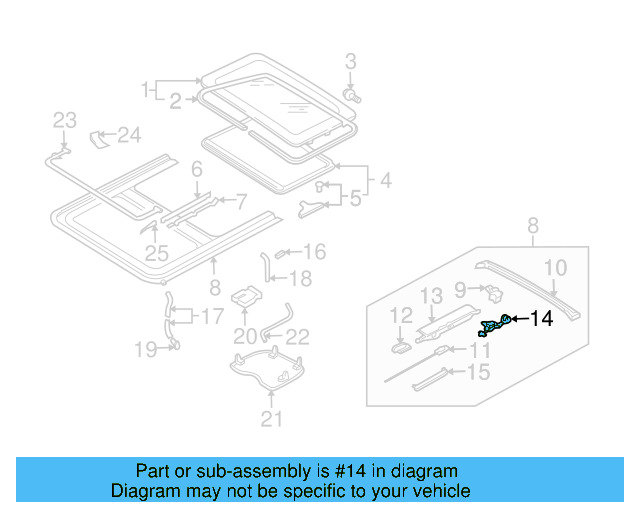 Sunroof Guide Jaw 8D5-877-482 - View 3