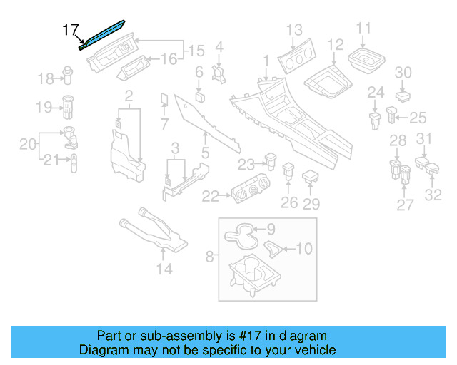 Lower Trim Panel Cover 3C1-857-660-9B9 - View 13