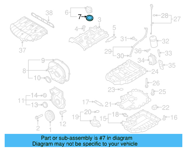 Filler Cap Gasket 036-115-111-B - View 76
