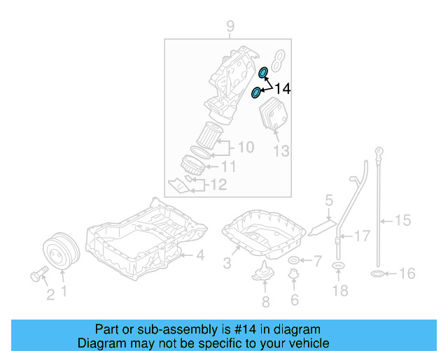 Oil Cooler Gasket 077-198-070-A - View 3