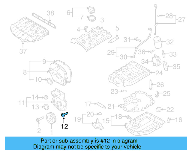 Timing Case Bolt N-910-967-02 - View 21