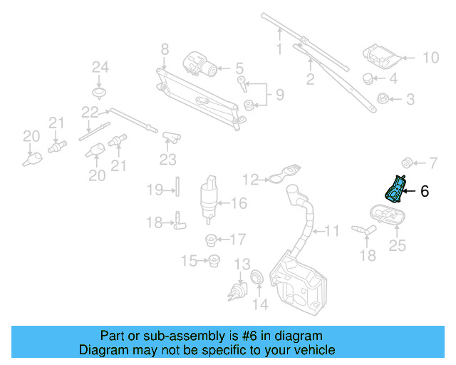 Windshield Wiper Motor Bracket 1K5-955-623