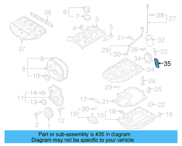 Oil Cooler Gasket 06J-117-070-C - View 4