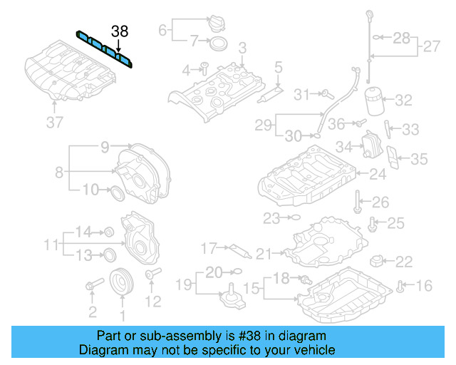 Manifold Gasket 06F-129-717-D - View 9