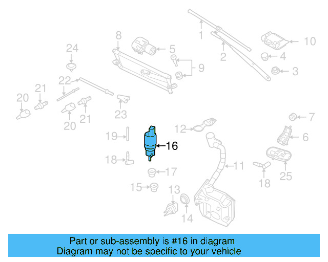 Washer Pump 1K5-955-651 - View 9