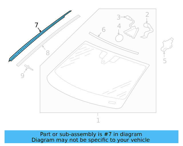 Windshield Molding 3G8-854-328-5AP - View 3
