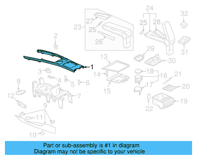 Armrest Bezel 3D1-864-357-2ZZ - View 4