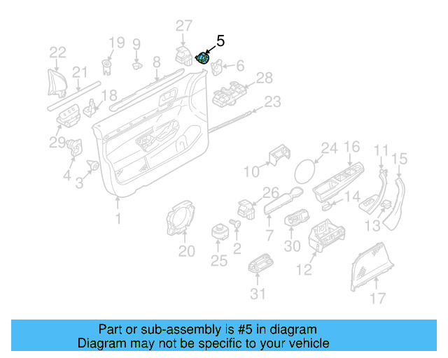 Door Trim Panel Retainer 6Q0-868-297 - View 29