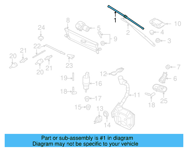 Washer Nozzle 1K6-955-103 - View 9